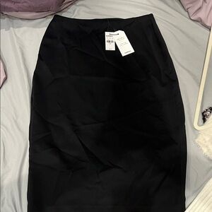 Express Classic Black Midi Skirt